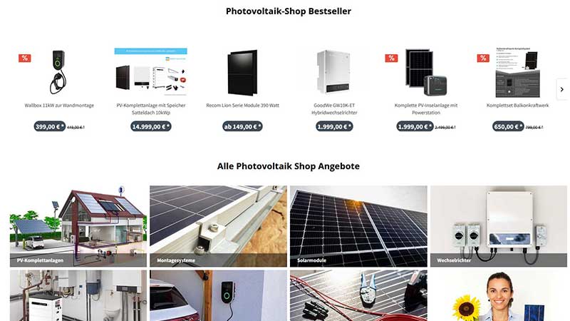 Photovoltaik Shop - Online Großhandel von WWS Energy Solutions